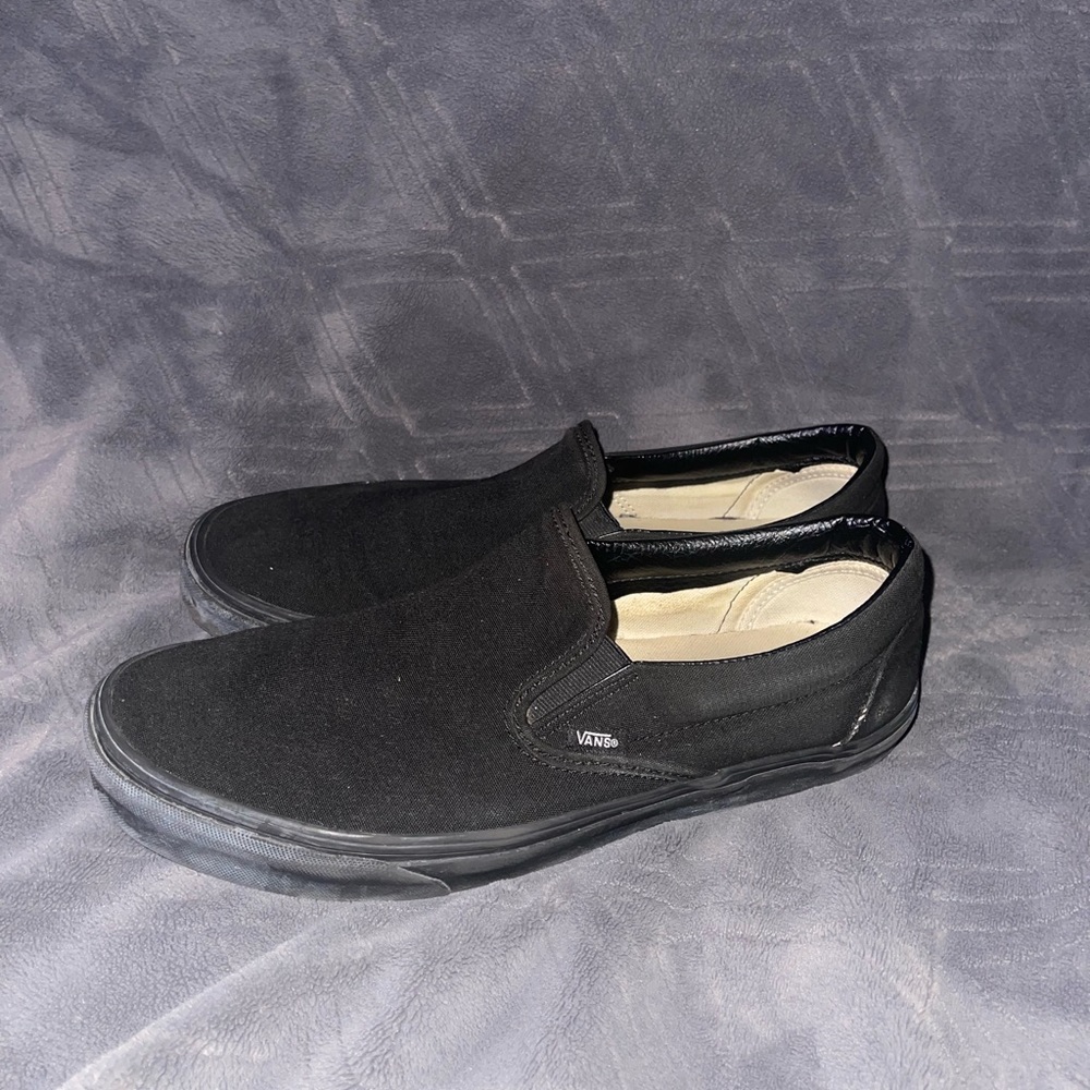 VANS Authentic Black All Black Slip On Sneakers 721565 Men's 12 With Box